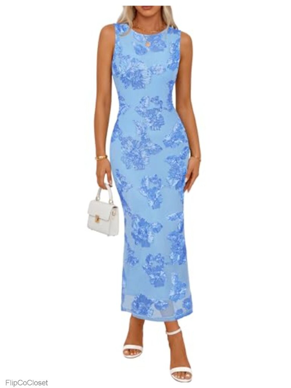 Elegant Sleeveless Bodycon Maxi Dress Premium Ribbed Knit Wedding Guest Formal